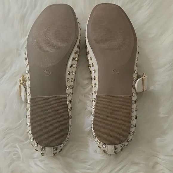 NWOT. Camila Coelho X Revolve Princess Mary Jane Flats Sz.9 - Picture 8 of 9